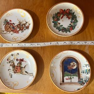 Set 4 Williams Sonoma TWAS THE NIGHT BEFORE CHRISTMAS 5.5" Dip Dish.